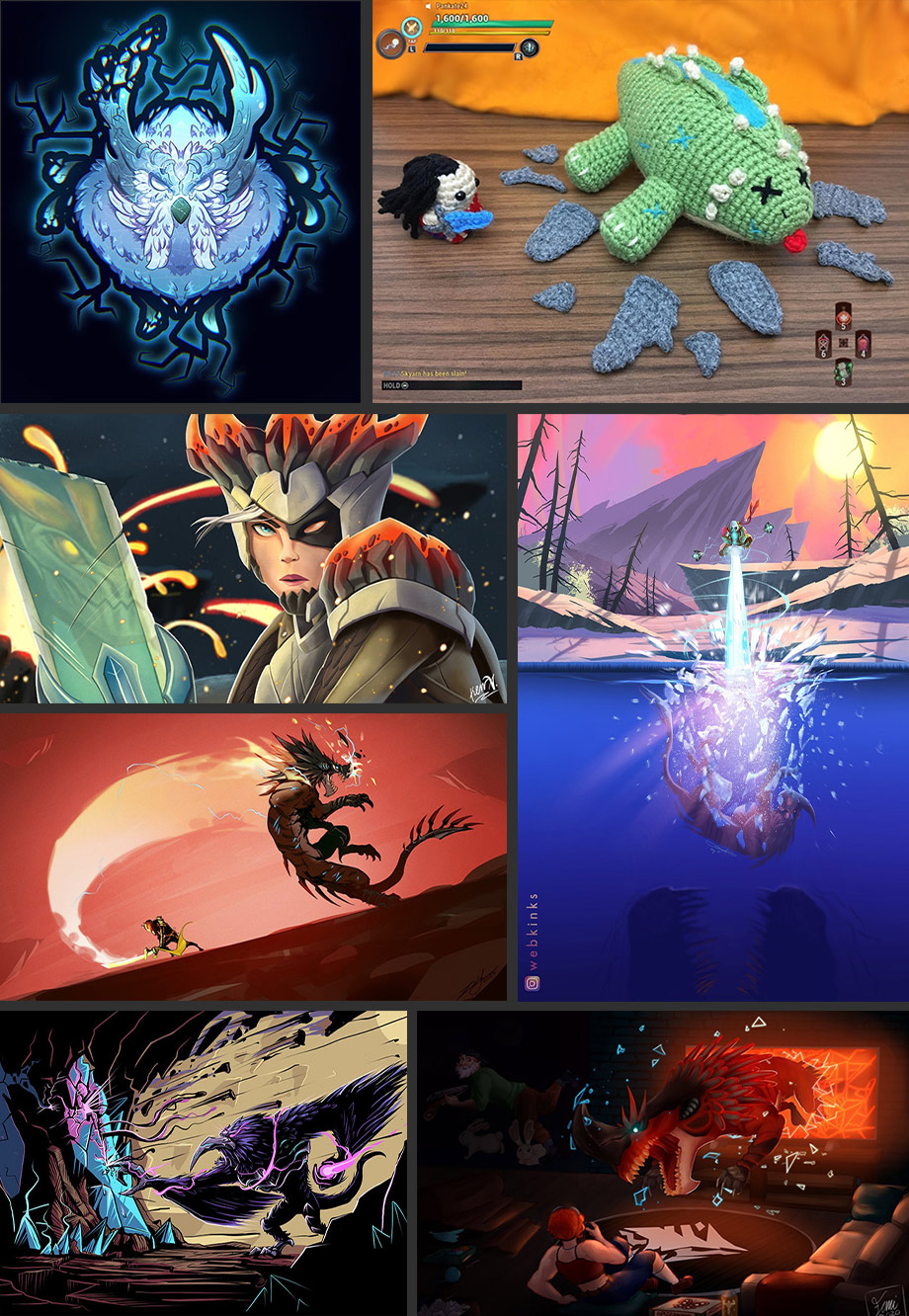 Shattered art contest collage.