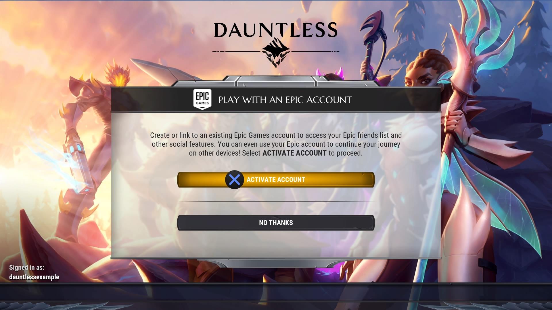 Account Linking Guide Dauntless