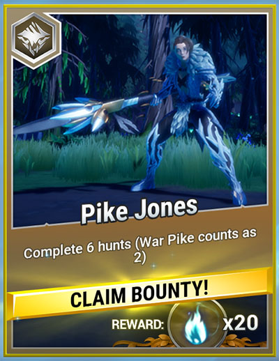 A completed Bounty Card.