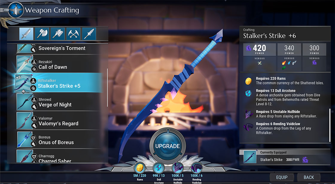 New Crafting UI