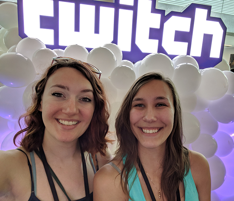 Dauntless' RuthAnne Berry and Victoria Wojcik arrive at TwitchCon in San Jose